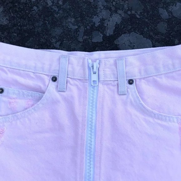 LF Carmar Beatrice Light Pink Distressed Skirt - Picture 5 of 9